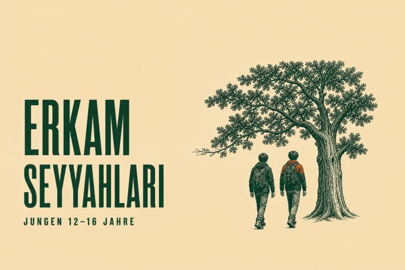 Tabiatta birlikte yürüyerek çevrelerini gözlemleyen gençler